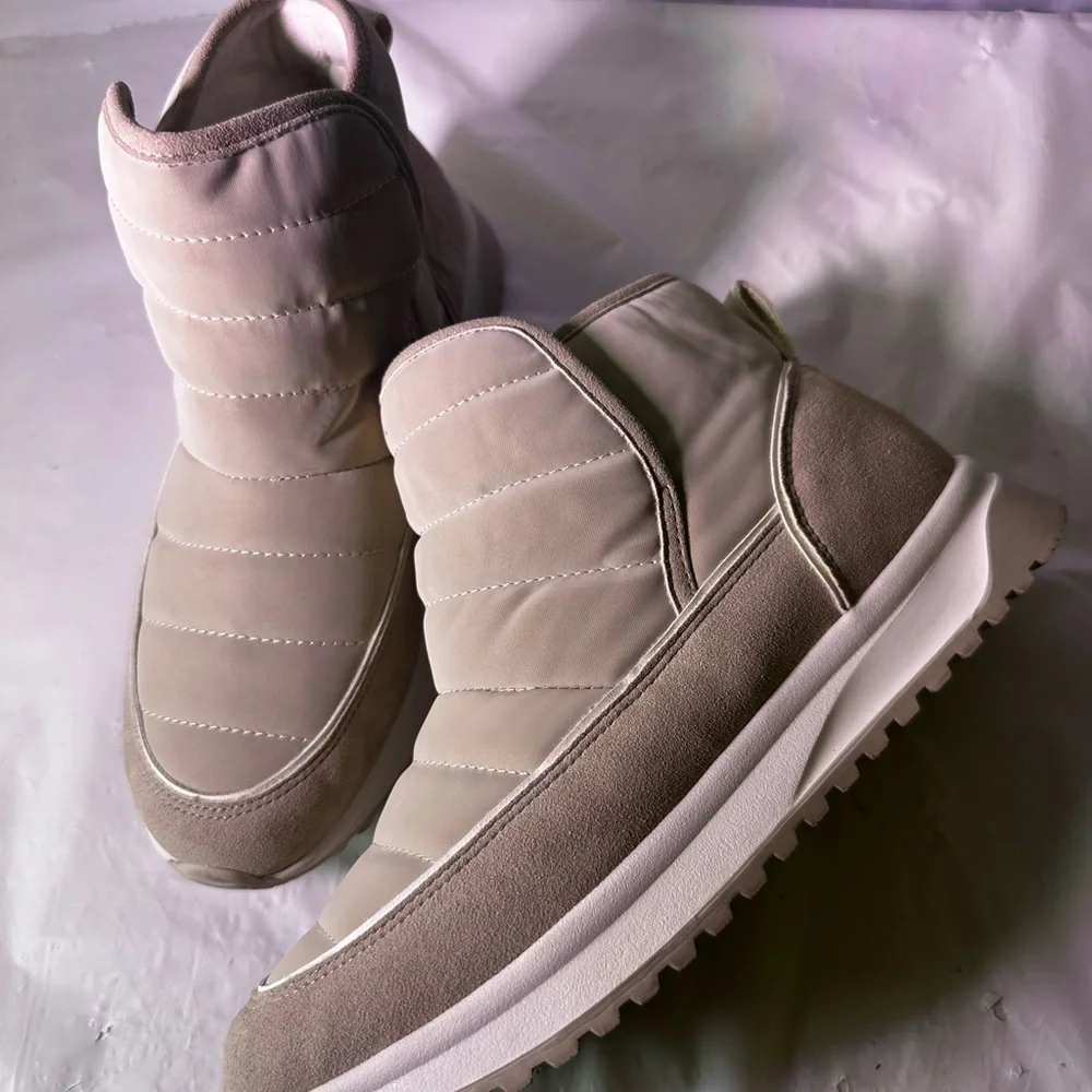 Yellow Box Beige Quilted Sneakers